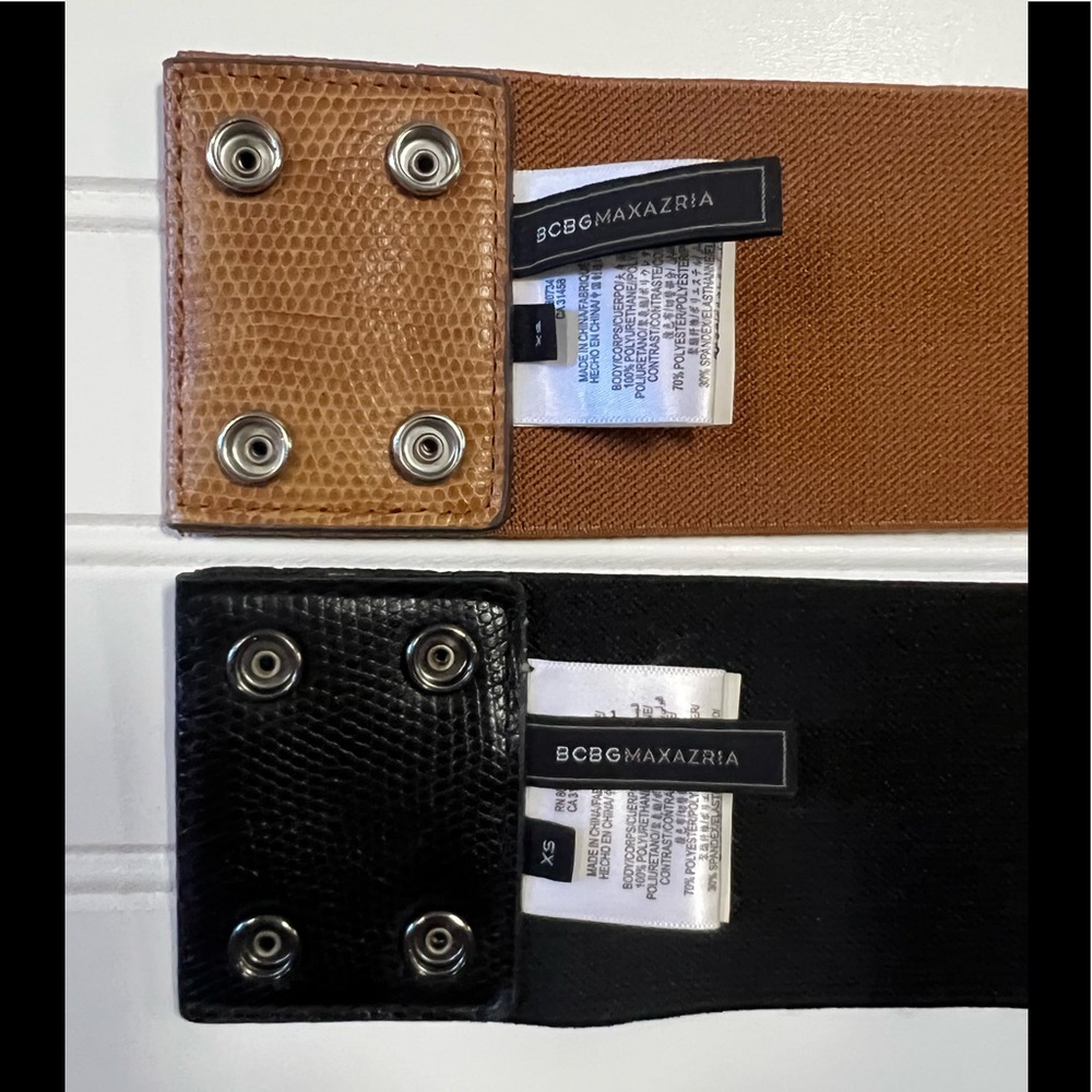 Like New(Set Of 2) Bcbgmaxazria Stretch Belts -Xs - image 6
